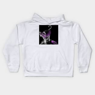 Purple Magical Cat Kids Hoodie